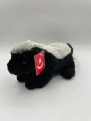New Aurora Plush Honey Badger Black Gray Grey 10" Stuffed Animal Tags #31825