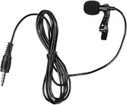 JOINPAYA Mini Clip-on Condenser Mic 3.5mm Jack High Sensitivity Microphone for Lectures Smartphone Pc Singing Windscreen Protector Stereo Sound