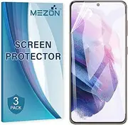 [MEZON] [3 Pack] Samsung Galaxy S21 FE 5G Premium Hydrogel Clear Edge-to-Edge Full Coverage Screen Protector Film (S21 FE 5G, Hydrogel)