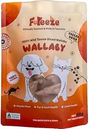 Fureeze 100% Wild Tassie Diced Wallaby Treats, 50g, for Cats & Dogs