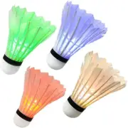 Light Up Shuttle-Cocks Goose Feather Glow Birdies LED Badminton Shuttlecocks