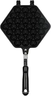 30 Hole Bubble Waffle Maker Pan,NonStick Egg Waffle Maker Cake Maker,Aluminium Alloy Egg Puff Maker,Egg Bubble Puff with Handle for Home Kitchen Use
