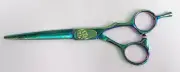 Bonika Poison Ivy 5.5" Offset Multi-Color Styling Scissors & Shears 440C B-GR55
