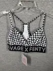 NWT FENTY X SAVAGE Women’s Bralette Black White CHECK’D OUT Size Small