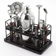 ® |10-Piece Luxury Cocktail Shaker Set Bartender Kit with Stand | Drink Mixer...
