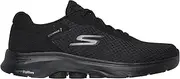 [Skechers] Mens Go Walk 7 Black/Black Lace Up Sneaker Shoes 7 Standard
