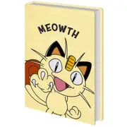 Pokemon Meowth Themed Novelty Rectangular Hard Cover School Notebook Beige