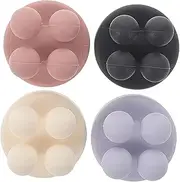 OATIPHO 4pcs Silicone Toothbrush Holders Self Adhesive Wall Mounted Hooks for Keys Razors and Items Easy Installation Bathroom Wall Hooks Frost Lotus and Mountain