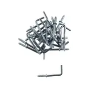 Everhang 25mm Zinc Plated Square Hook - 25 Pack
