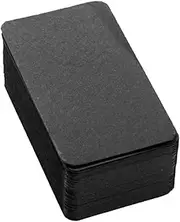 ROMISBABA Black Business Card Blanks 100 Small Note Cards Blank Trading Cards Card Stock Paper for Study and Learning