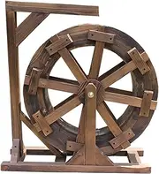 Waterwheel Waterfall Wooden Fountain Garden Decoration Water Feature, Wooden Waterwheel Fountain for Terrace Pond Pool, Retro Country Decoration (Size : 30cm(11.8inch))