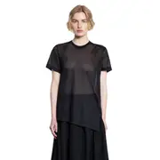 [COMME DES GARCONS] Asymmetric Nylon Mesh T-Shirt Black