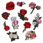 Rose Flower Iron on Patches Embroidered Iron On Patches Applique for Clothing