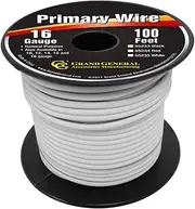 Grand General 55235 White 100' 16-Gauge Primary Wire