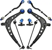 8pcs Front Suspension Kit Control Arm Tie Rod End Ball Joint Compatible For BMW 325Xi 330Xi 2001 2002 2003 2004 2005 K750328
