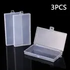 Jewelry Storage Box Earrings Beads Rings Accessories Transparent Rectangle