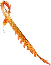 Square Dance Streamer with with Fiberglass Handstick Fitness Swing Dragon Ribbons Dragon Dance Ribbon for Children