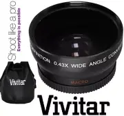 Vivitar HD4 Optics Wide Angle With Macro Lens For Pentax K30 K-30
