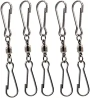 LGEGE Smooth Spinning Dual Clip Swivels Wind Spinner Hangers Spiral Tails Twisters Wind Socks for spinning windsocks and any kites flower pots plants bird feeders solar lights flags