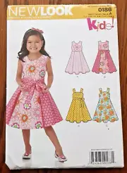 Simplicity New Look Pattern 0186 Girl Dress Sewing Craft Project 186 (H)
