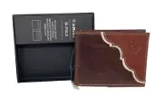 ARIAT TWO-TONE LEATHER BI-FOLD WALLET