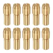 10pcs 1.2mm Brass Drill Chucks Collet Bit Sets for Rotary Tools, 4.8mm Shank