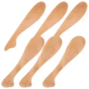6 Pcs Wooden Spoon Spice Spoons Mini for Jars Kids Cream Small Salt