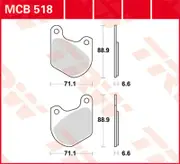 TRW Lucas Brake lining MCB518