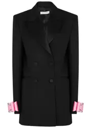 Mach & Mach Bow-embellished Wool Mini Blazer Dress - Black - 36 (UK8 / S) 36 (UK8 / S)