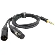 6 ft. XLR M/F Cable to 1/4" 6.35mm Balanced Stereo Audio Mic OFC Cable