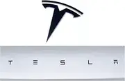 Custom Cut Graphics Vinyl Logo Wrap for Tesla Model 3 (2024 to Current), Standard Wrap, 2 pc-Set (Satin Black)