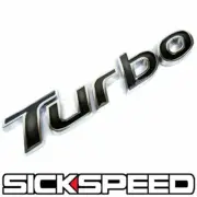 POLISHED/BLACK METAL TURBO ENGINE RACE MOTOR EMBLEM BADGE FOR TRUNK HOOD DOOR (for: Audi)