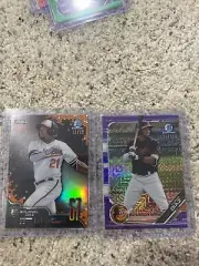 2019 Bowman Chrome Yusniel Diaz Orange/Purple Mojo Refractor Lot