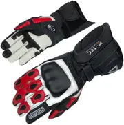 Orina Force Motorcycle Gloves, black-white-red, Size S for Men Black White Red