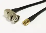 BNC male angle RA to SMA Male plug RF coax cable RG58 50cm 20" NEW USA