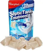 Septic Tank Treatment 12 Packs Flushable Dissolvable Enzymes for Waste & Odors