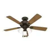 Hunter 44" Swanson Ceiling Fan with 3 LED Lights Pull Chain Traditional Casual