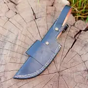 GENUINE black leather knife sheath vertical knife carry scout fixed blade x619
