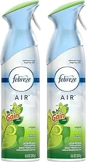 Febreze Air Refresher - Gain Original Scent - with New OdorClear Technology - Net Wt. 8.8 OZ (250 g) Per Bottle - Pack of 2 Bottles
