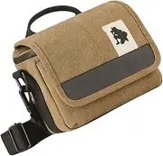TEHAUX Compact Camera Bag with Shoulder Strap Durable Canvas Camera Protector Pouch Shockproof and Splashproof Design for Outdoor Travel and Storage
