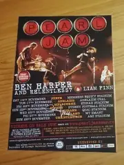 PEARL JAM - 2009 Australia Tour - SIGNED AUTOGRAPHED Poster - EDDIE VEDDER