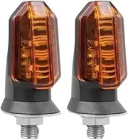 LED Indicator Blinkers Amber Lamp Accessories Motorcycle Turn Signal LED Blinker Amber Indicator Waterproof LED Lamp 12V For Ho&nd&a CBR500R CBR650R CRF250L Rebel 500(2 x Amber Lens)