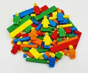 LEGO BLOCKS & LEGO MEN - EDIBLE CAKE TOPPERS - X 16 or 30 PIECES - AWESOME!!