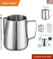20oz Stainless Steel Milk Frothing Pitcher - Perfect for Latte Art & Espresso