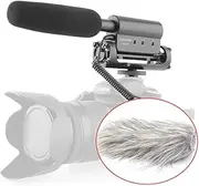 TAKSTAR SGC-598 Interview Photography Microphone Nikon/Canon Camcorder Camera/DV (SGC598 w Windsheild) (Medium)