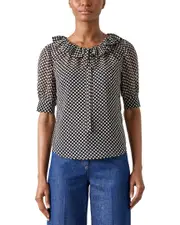LK Bennett Coco Woven Top