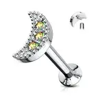 Piercing Ear Labret Lip Croisant Moon Aurore Borealis