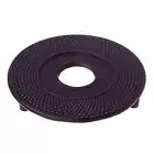 TEAOLOGY CAST IRON TRIVET 13.5CM DIA. - FINE HOBNAIL - BLACK