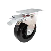 Easyroll 125mm Nylon Swivel Brake Plate Mount Caster