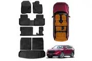 3D Floor Mats Boot Liner for Honda CRV CR-V 7 Seats 2023-2025 All Weather Heavy Duty TPE Cargo Car Trunk Luggage Tray